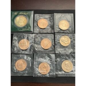 US Mint‎ Presidential and DC Building Series Bronze Medallions Sealed Lot of 8